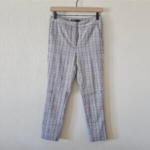 Zara Plaid Trousers Sz Sm